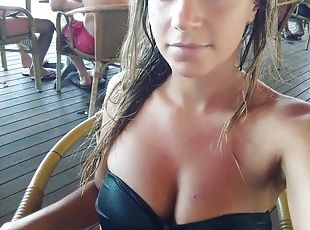 ados, compilation, naturel, solo, bikini, érotique