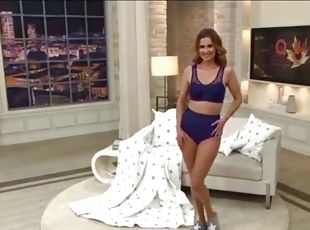 Hot milfs presents beautiful underwear at teleshopping