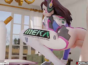 Sexually Attractive rump Dva and other heroes get fornicateed hard