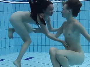 badning, russisk, skønheder, lesbisk, teenager, liderlig, pool, fetish, bruser, undervands
