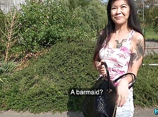Akasha Coliun likes to fuck outside with a young neighbor without mercy