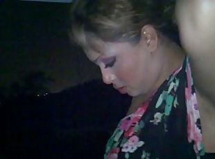 pretty blonde craving for a stranger's penis deep inside her in the car