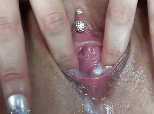 store-patter, fisse-pussy, moden, udløsning, creampie, fingering, storbarmet, luder-whore