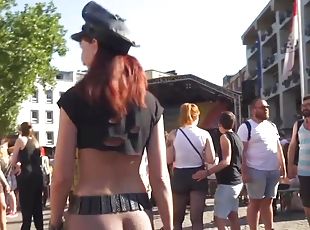 Sexy Jeny Smith at Christopher Street Day parade at Cologne. With P...