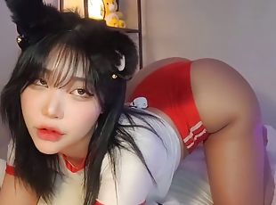 asia, sayang, blowjob-seks-dengan-mengisap-penis, bokong, korea