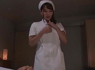 enfermera, japonés, cabalgando, uniforme