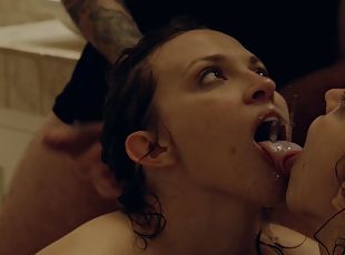 Tattooed guy finally bangs smoking hot Lily Love in the bathtub