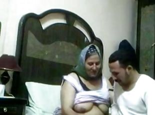 Hungry Arab Woman taking dick deep in her old pussy