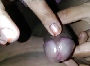 Indian wife makes her lover hot handjob