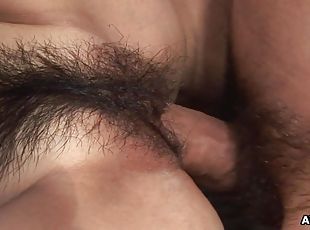 Her hairy cunt getting pumped with a hard cock