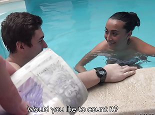 Sex adventures in private swimming pool