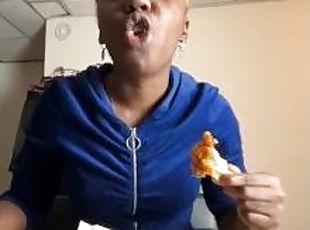 MUKBANG : EAT WITH ME - WATCH ME GOBBLE ON CHINESE FOOD (Chicken Wings & French Fries)