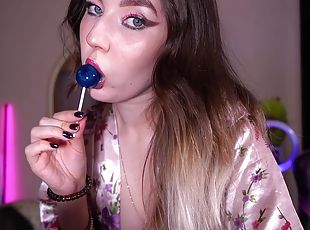 amatir, webcam, seorang-diri, lollipop, penis, pengisapan