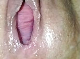 Daddy helps her squirt and cum close up. Loud moans, multiple orgas...