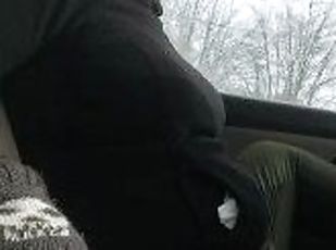 public, femme, amateur, mature, milf, voiture, fétiche, attrapée, solo, exhibitionniste