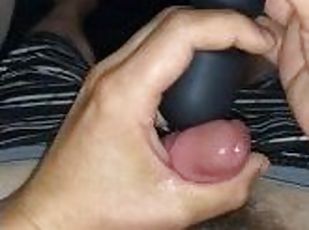 Vibrator, hand and precum leads to “OH YES, OH FUCK YEAH, OH YEAH” ...