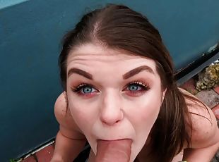 masturbation, utomhus, amatör, avsugning, cumshot, avrunkning, deepthroat, creampie, pov, flickvän