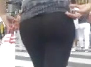 Sexy chick with nice butt gets caught on a hidded cam in the street