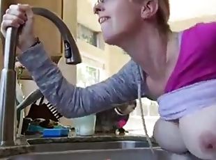 Milf Fucked Over Sink