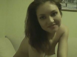 cona-pussy, amador, adolescente, meias-calças, webcam, sozinho, morena