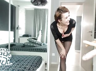 onani, amatør, legetøj, tøs, strømper, webcam, solo, nylon