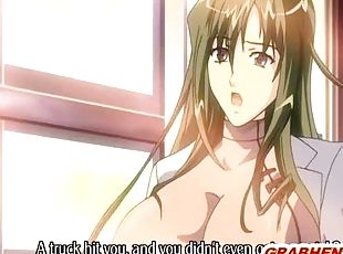 Naughty hentai doctor with huge boobs tittyfucking and facial cumsh...