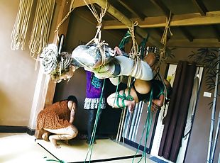 Bondage Sesion With Two Girls And Two Rigger - Tattoo Dreadlocks Sh...
