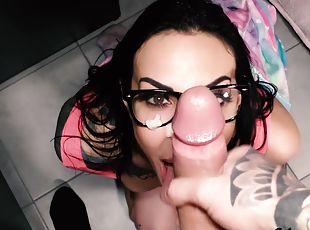 Cum on glasses for nerdy MILF Chanty Chrys - Sexy Nerdy Girl Dresse...