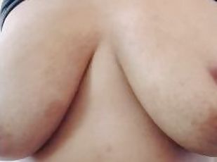 asiático, tetas-grandes, masturbación, pezones, amateur, fetichista, a-solas