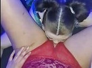 Another one of pretty eyed native and young latina kissing and suck...