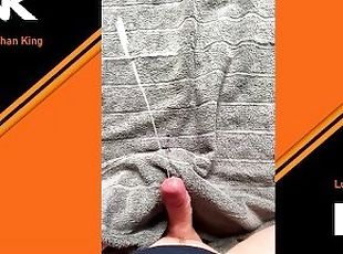 Loud moaning huge hands free cumshot slowmotion