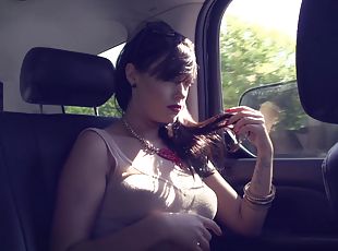 Ava pays for a ride home with her mouth and tight pussy