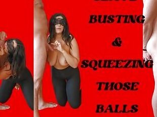 Dominant Teacher makes her student's  the subject of her balls bust...