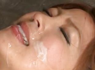 Asian Model Riko Aoki  Masturbates After Giving A Mean Blowjob