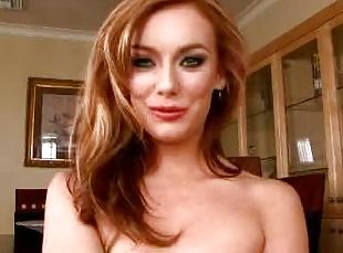 chatte-pussy, babes, rousse, douce, solo, rasé, glamour