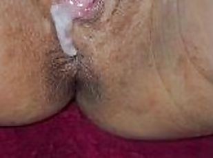 orgamus, muschi, dilettant, babe, beule-schuss, immens-glied, latina, creampie, beule, glied