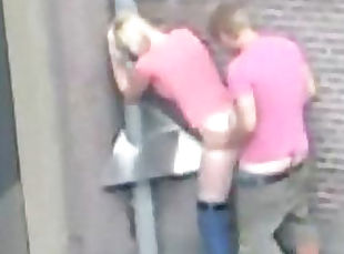 Amateur Couple Caught Fucking Outdoors In Public