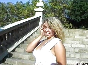 Enticing Blonde With Big Tits Coping Up With Huge Dick