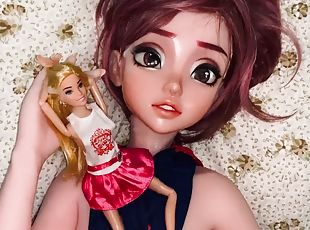 Small Penis Cumming On Love Doll And Her Barbie Doll - Elsa Babe Si...