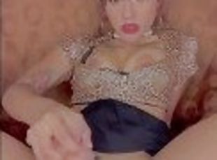 Big Tits Latina Emma fucks her pussy while moaning hard!