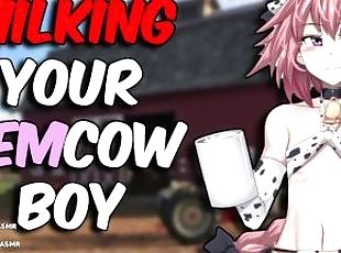 [ASMR] Milking + Breeding Your FemCowBoy (NSFW)