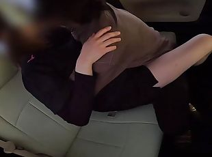 Hentai married woman having car sex in volleyball uniform on the way home from morning practice