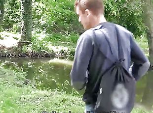 He Is Supposed To Meet His Friend In The Park But He Is Late, He Decides To Get His Ass Fucked While Waiting - BigStr