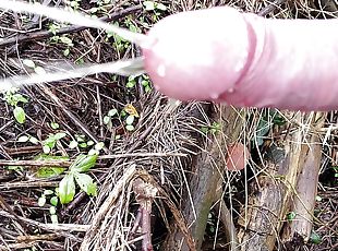 Hard Cock Pissing, Public Outdoor Cruising in the Woods - Rockard D...