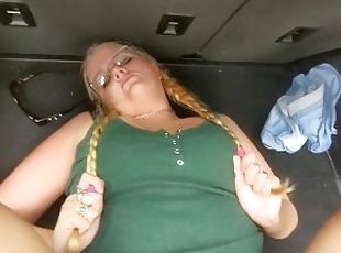 This shameless BBW slut called an UBER XL just to fuck her driver i...