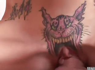 blowjob, cumshot, hardcore, par, blond, stram, tattoo