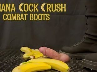 Cock Crush with Banana, CBT Trampling with TamyStarly - Ballbusting...