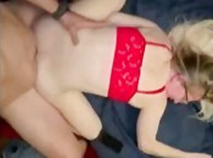 Buzzed with vibrator while I fuck her doggy until she collapsed in ...