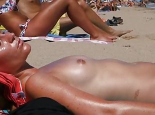 gros-nichons, compilation, cam, plage, voyeur, petits-seins