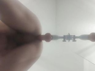 My girlfriend wasn't there and I tested her penetration machine (with cumming)